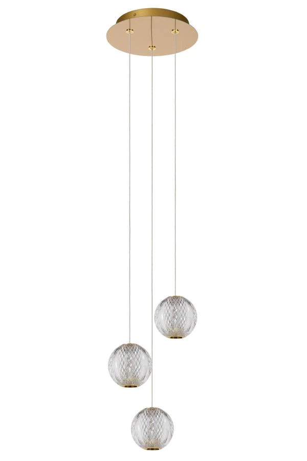 Lucide CINTRA - Hanglamp - Ø 25 cm - LED Dimb. - 3x4,7W 2700K - Transparant - uit